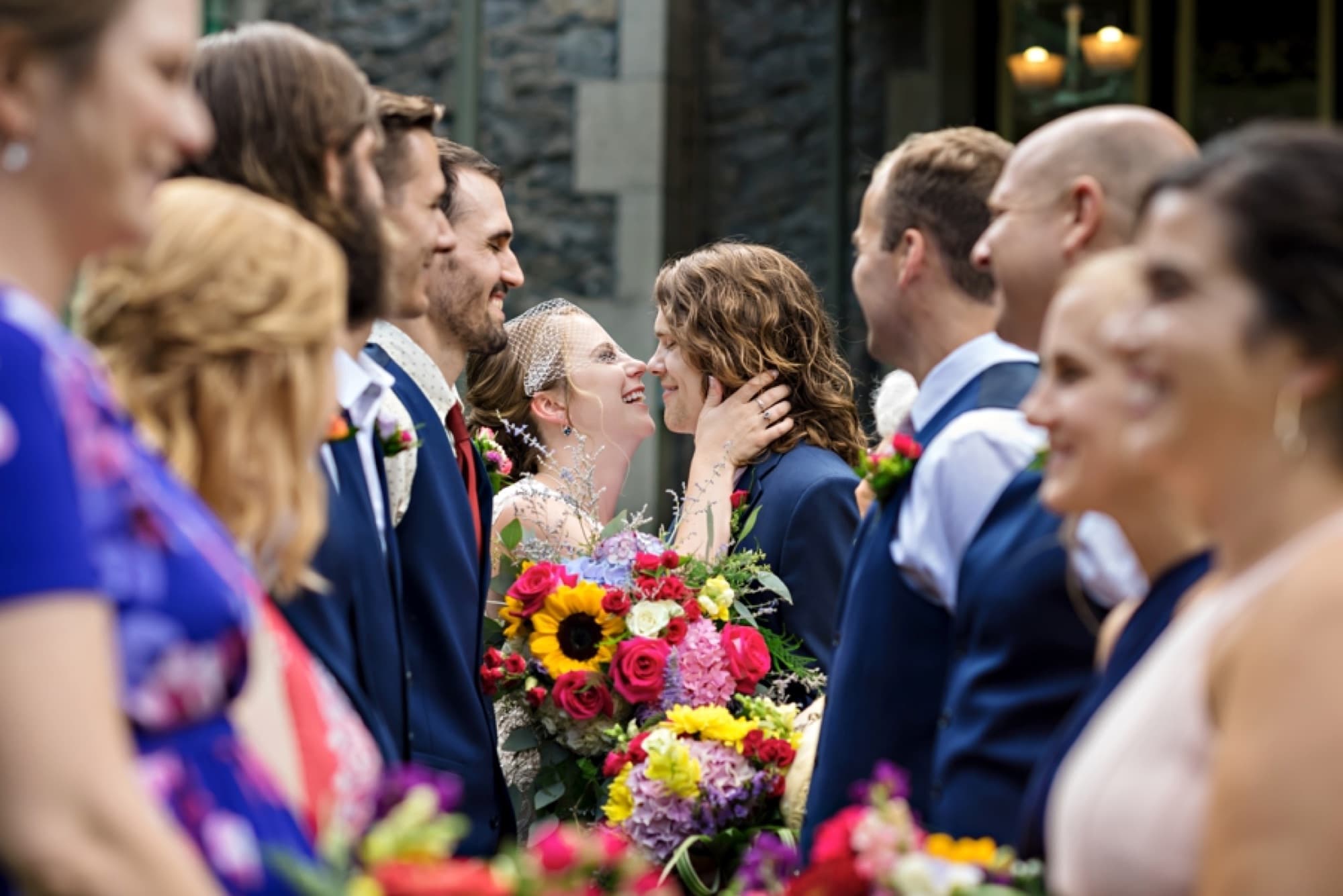 A candid moment from a wedding day